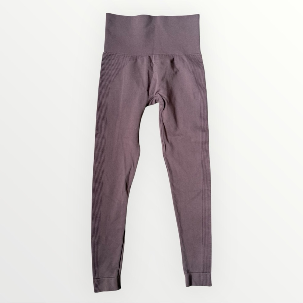 SET Active Sculptflex Seamless Leggings Brown Nylon Spandex Women's Size XS - Picture 2 of 4